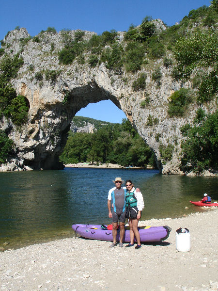 Le Pont d'Arc Petite pause devant le Pont d'Arc